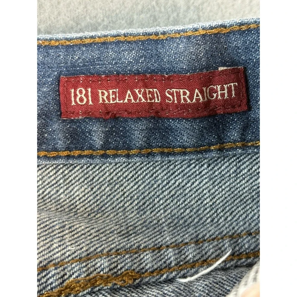 Lucky Brand 181 Jeans Mens 32x32 Medium Wash Blue Relaxed Straight Denim Casual